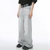 Hearujoy Straight Male Jeans Vintage Men's Denim Pants Tie-dyed Design Wide Leg Trousers Spring Stylish Men Clothing 9C4276